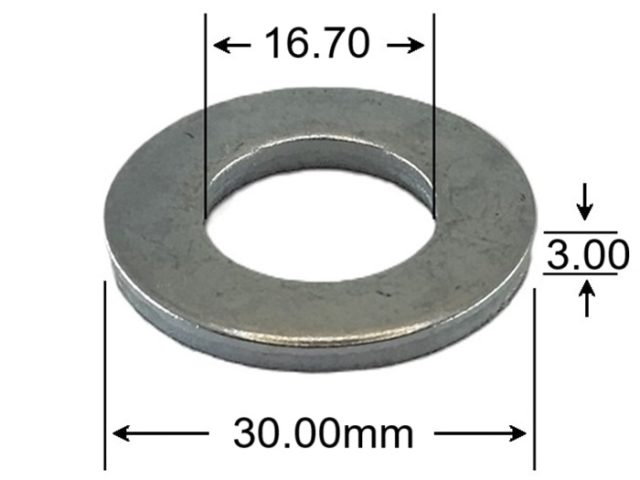 Saiba Plata M16x30x3 DIN125 Zincata - 100buc/cutie