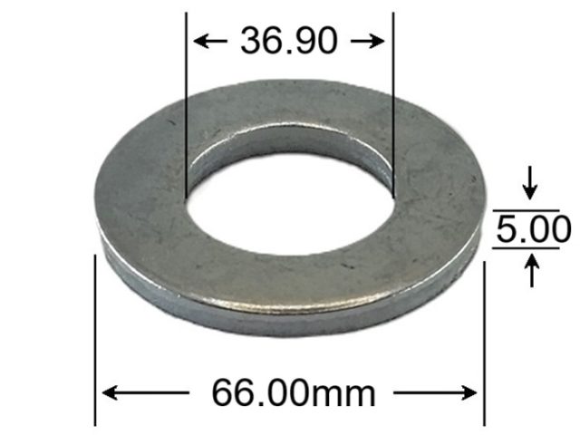 Saiba Plata M36x66x5mm DIN125 Zincata - 20buc/cutie