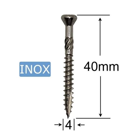 Surub Dulgherie Inox 4x40mm Cap Inecat Torx TX20 - 250buc/cutie