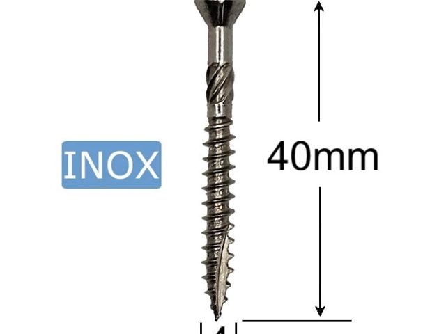Surub Dulgherie Inox 4x40mm Cap Inecat Torx TX20 - 250buc/cutie