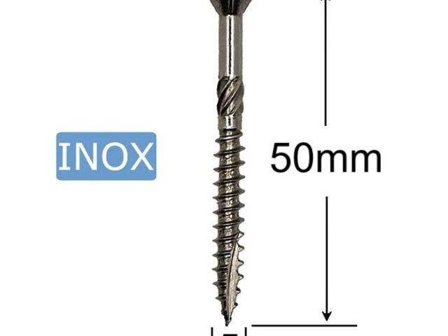 Surub Dulgherie Inox 5x50mm Cap Inecat Torx TX25 - 200buc/cutie