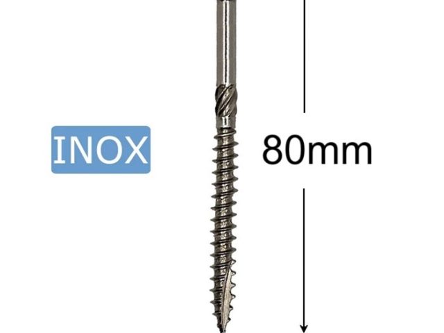 Surub Dulgherie Inox 5x80mm Cap Inecat Torx TX25 - 100buc/cutie