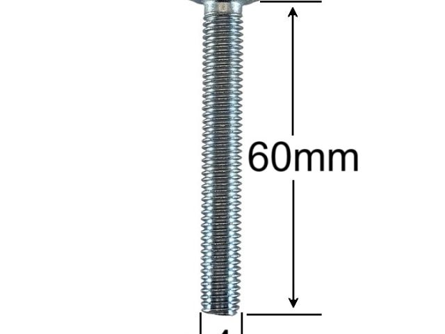 Surub Filet Metric M4x60mm Cap Hexagonal DIN 933 Gr.8.8 Zincat - 100buc/cutie