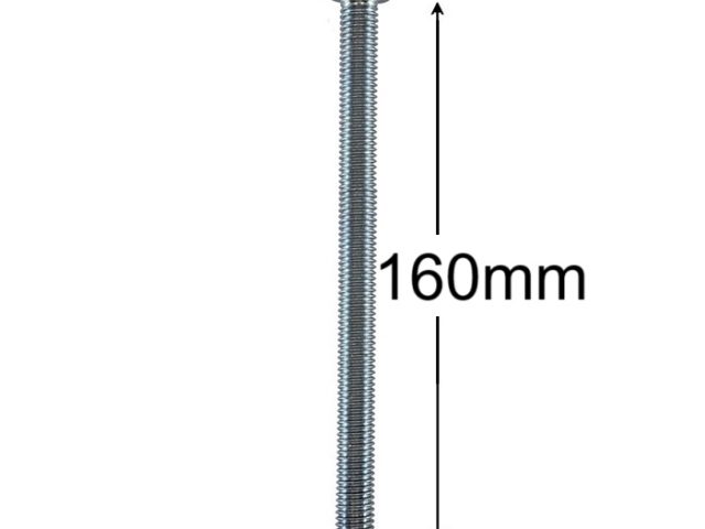 Surub Filet Metric M8x160mm Cap Hexagonal DIN 933 Gr.8.8 Zincat - 25buc/cutie