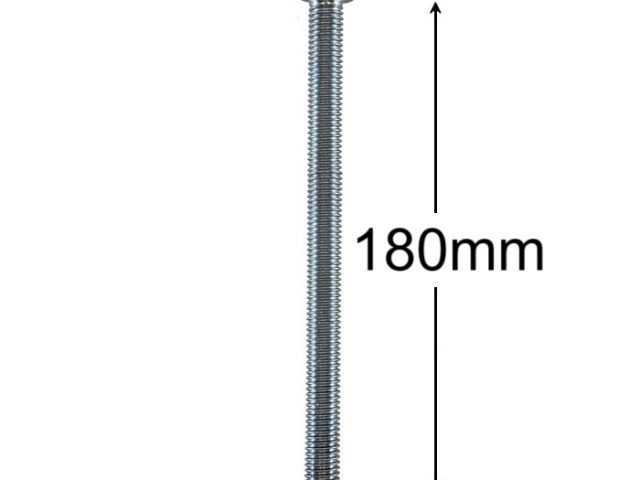 Surub Filet Metric M8x180mm Cap Hexagonal DIN 933 Gr.8.8 Zincat - 25buc/cutie