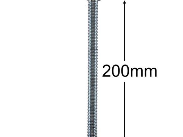 Surub Filet Metric M8x200mm Cap Hexagonal DIN 933 Gr.8.8 Zincat - 25buc/cutie