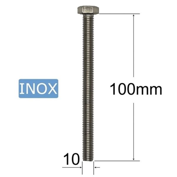 Surub Inox M10x100 Cap Hexagonal a