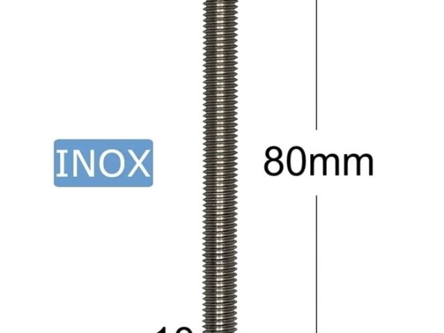 Surub Inox M10x80mm Cap Hexagonal DIN 933 A2 - 20buc/cutie