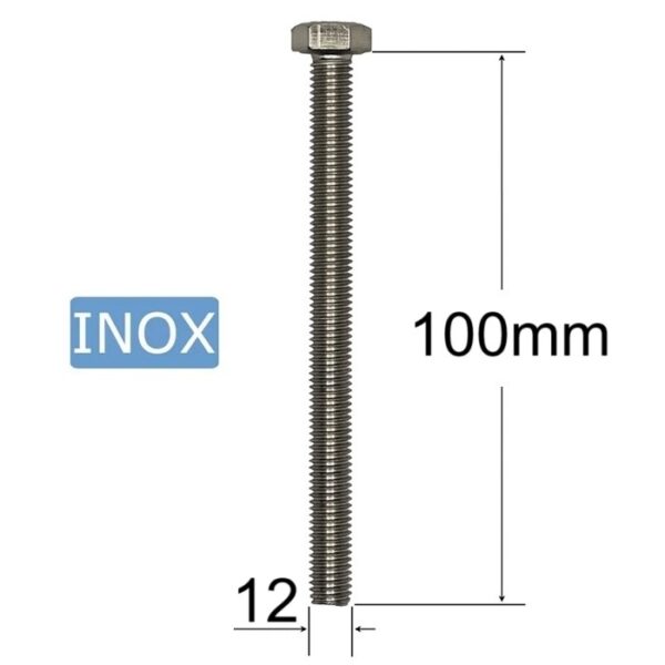 Surub Inox M12x100 Cap Hexagonal a