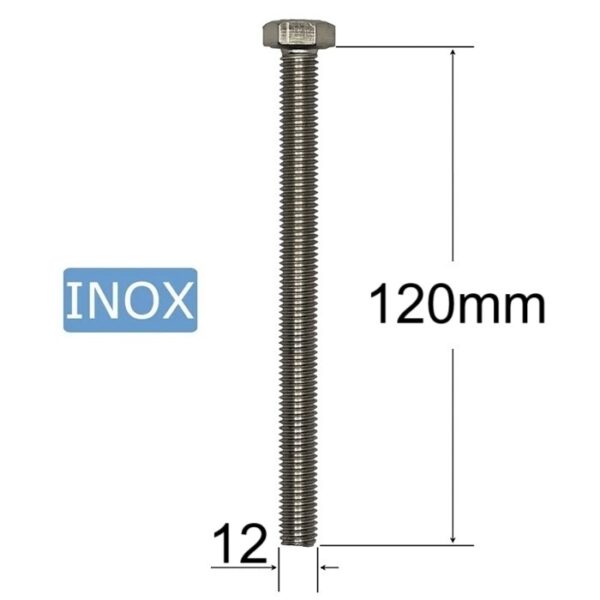 Surub Inox M12x120 Cap Hexagonal a