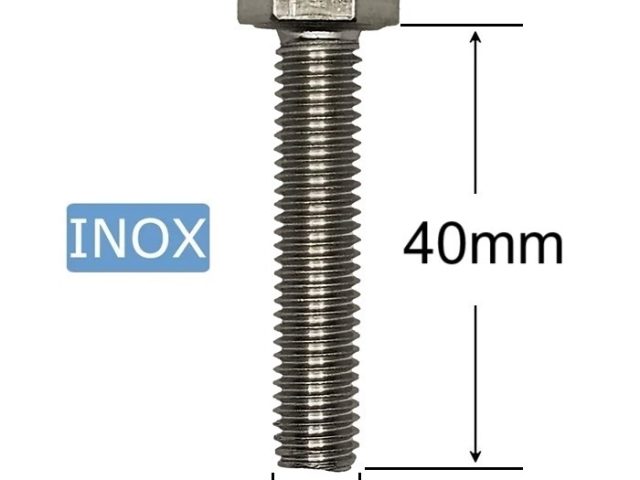 Surub Inox M6x40mm Cap Hexagonal DIN 933 A2 - 100buc/cutie