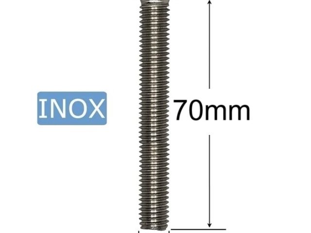Surub Inox M6x70mm Cap Hexagonal DIN 933 A2 - 50buc/cutie