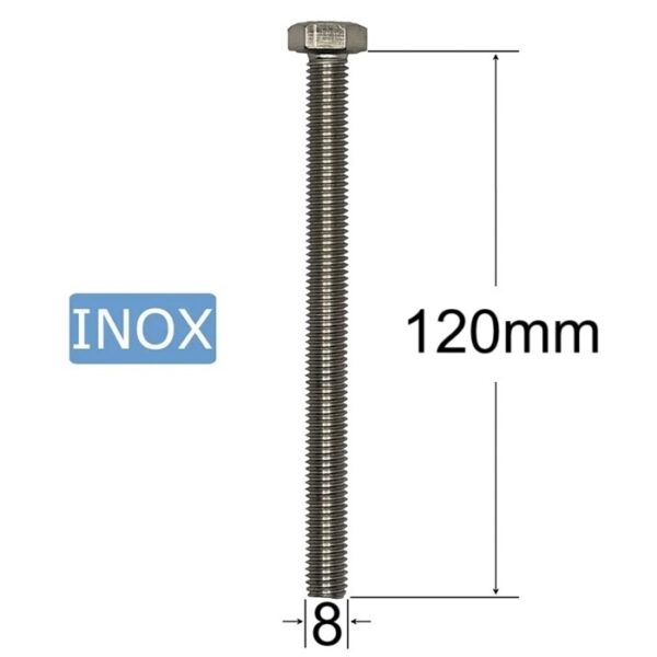 Surub Inox M8x120 Cap Hexagonal a