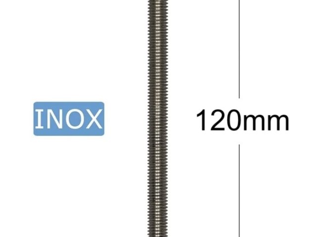 Surub Inox M8x120mm Cap Hexagonal DIN 933 A2 - 25buc/cutie