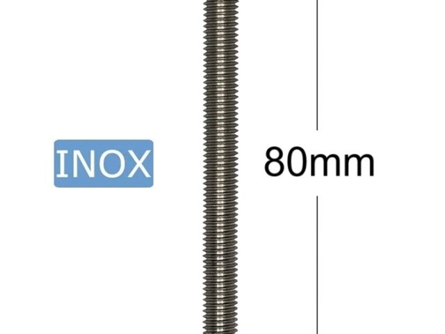 Surub Inox M8x80mm Cap Hexagonal DIN 933 A2 - 25buc/cutie