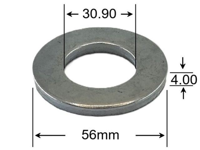 Saiba Plata M30x56x4mm DIN 125 Zincata - 25buc/cutie
