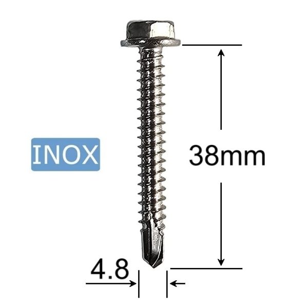 Surub Autoforant Inox 4.8x38 aa