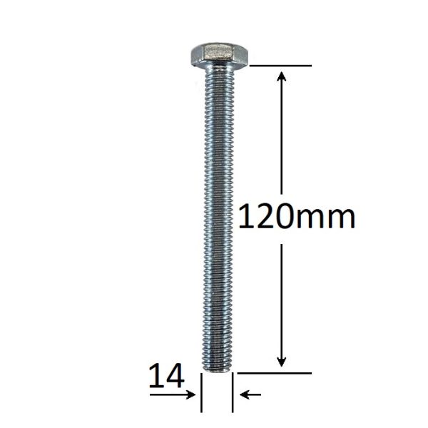 Surub Filet Metric M14x120mm Cap Hexagonal a