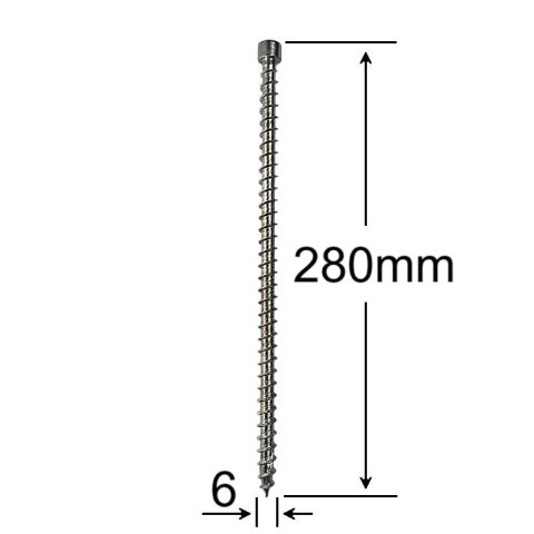 Surub Lemn Cap Cilindric 6x280mm Torx TX30 - 100buc/cutie