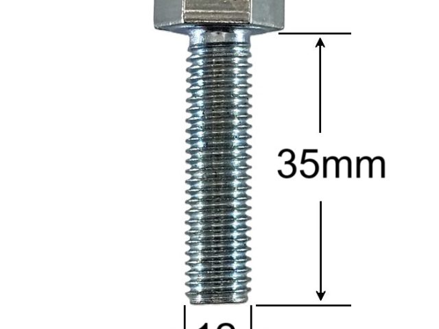 Surub Filet Metric M12x35mm Cap Hexagonal DIN 933 Gr.8.8 Zincat - 50buc/cutie