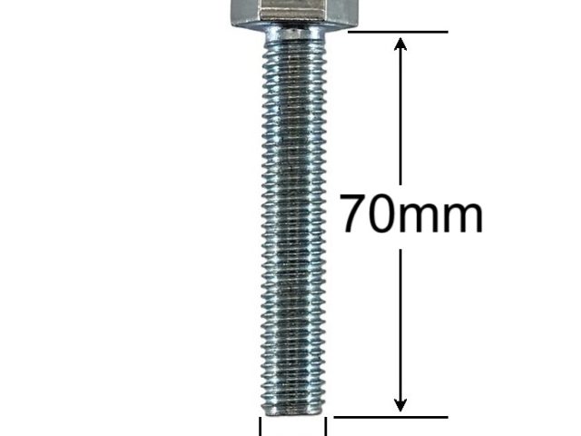 Surub Filet Metric M12x70mm Cap Hexagonal DIN 933 Gr.8.8 Zincat - 25buc/cutie
