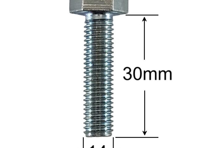 Surub Filet Metric M14x30mm Cap Hexagonal DIN 933 Gr.8.8 Zincat - 25buc/cutie