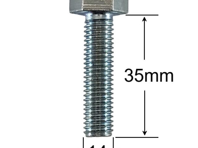 Surub Filet Metric M14x35mm Cap Hexagonal DIN 933 Gr.8.8 Zincat - 25buc/cutie