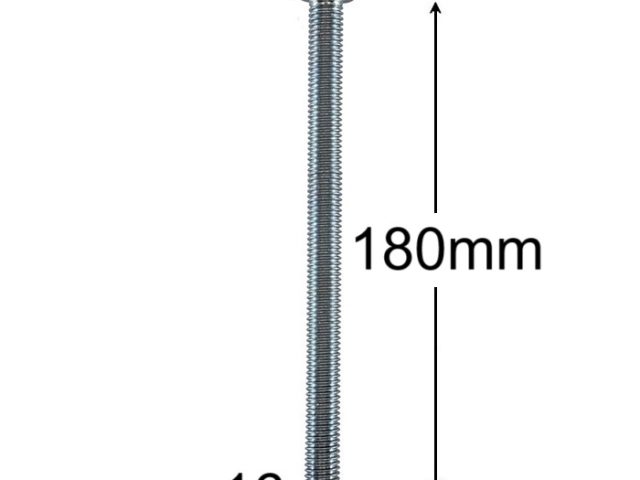Surub Filet Metric M16x180mm Cap Hexagonal DIN 933 Gr.8.8 Zincat - 10buc/cutie