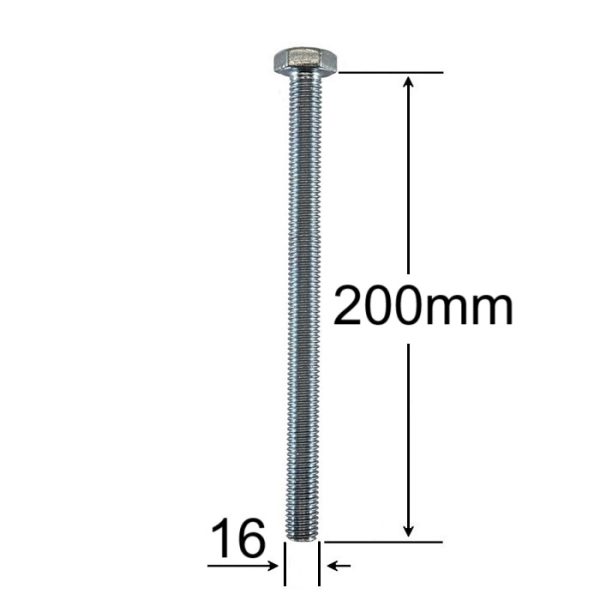 Surub Filet Metric M16x200mm Cap Hexagonal a