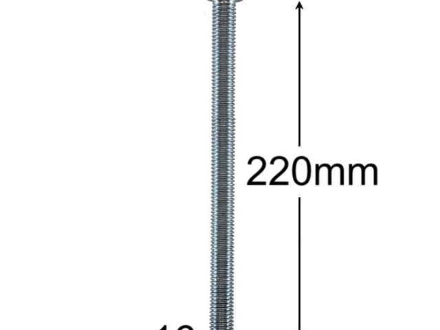 Surub Filet Metric M16x220mm Cap Hexagonal DIN 933 Gr.8.8 Zincat - 10buc/cutie