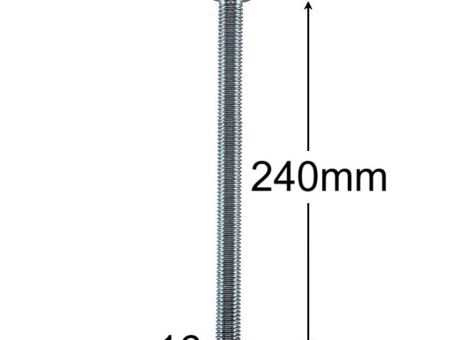 Surub Filet Metric M16x240mm Cap Hexagonal DIN 933 Gr.8.8 Zincat - 10buc/cutie