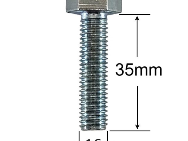 Surub Filet Metric M16x35mm Cap Hexagonal DIN 933 Gr.8.8 Zincat - 25buc/cutie