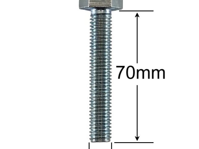 Surub Filet Metric M16x70mm Cap Hexagonal DIN 933 Gr.8.8 Zincat - 25buc/cutie