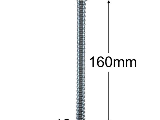 Surub Filet Metric M18x160mm Cap Hexagonal DIN 933 Gr.8.8 Zincat - 10buc/cutie