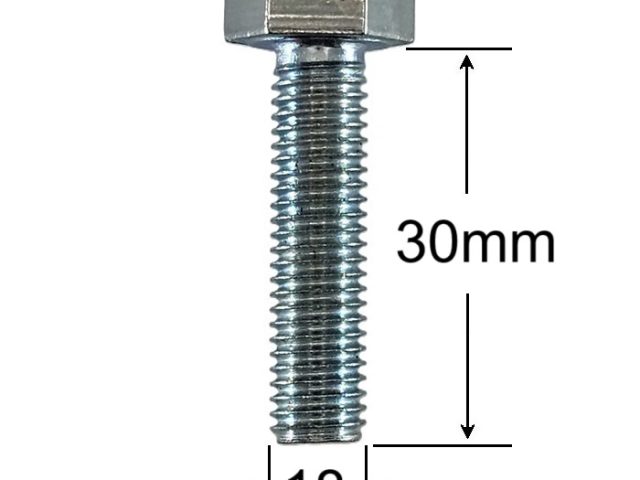 Surub Filet Metric M18x30mm Cap Hexagonal DIN 933 Gr.8.8 Zincat - 25buc/cutie