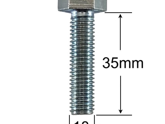 Surub Filet Metric M18x35mm Cap Hexagonal DIN 933 Gr.8.8 Zincat - 25buc/cutie