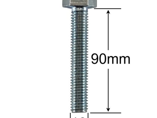 Surub Filet Metric M18x90mm Cap Hexagonal DIN 933 Gr.8.8 Zincat - 25buc/cutie