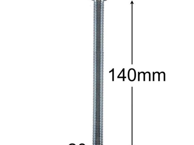 Surub Filet Metric M20x140mm Cap Hexagonal DIN 933 Gr.8.8 Zincat - 10buc/cutie