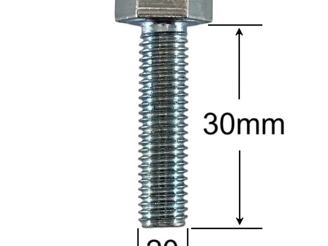 Surub Filet Metric M20x30mm Cap Hexagonal DIN 933 Gr.8.8 Zincat - 25buc/cutie