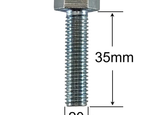 Surub Filet Metric M20x35mm Cap Hexagonal DIN 933 Gr.8.8 Zincat - 25buc/cutie
