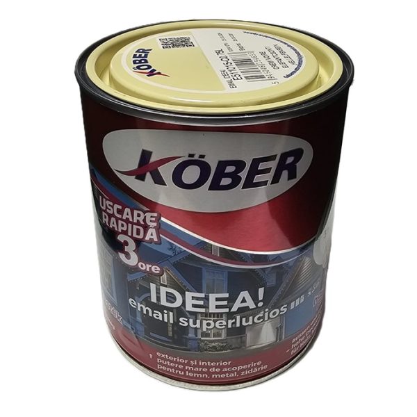 Vopsea Crem Ivoire Pentru Lemn Si Metal Kober Ideea 0.75L a