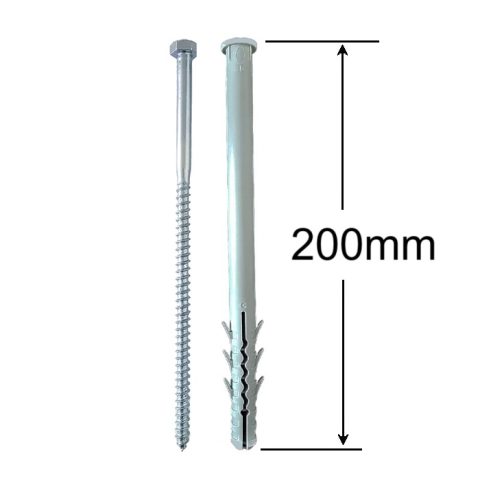 Diblu 12x200mm Cu Surub DIN 571 - 50 buc/cutie
