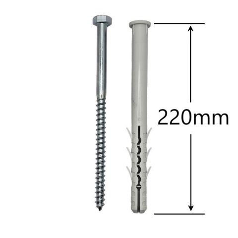 Diblu 12x220mm Cu Surub DIN 571 - 50 buc/cutie