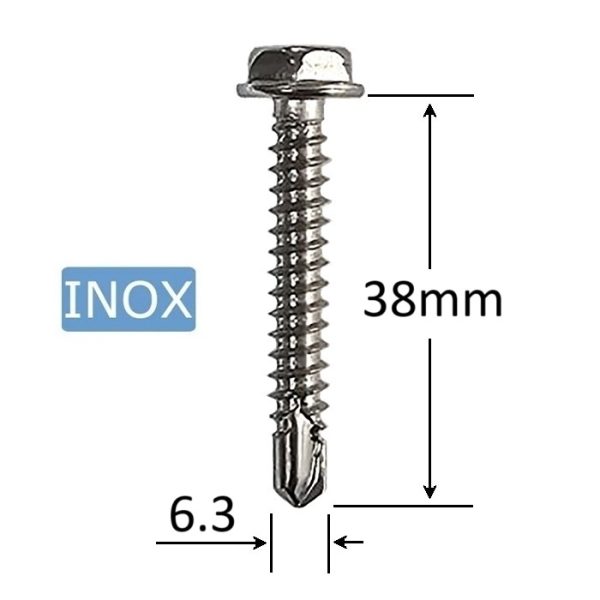 Surub Autoforant Inox 6.3x38 a