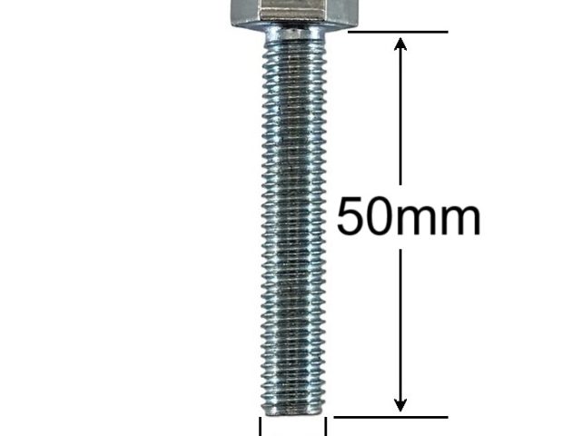 Surub Filet Metric M14x50mm Cap Hexagonal DIN 933 Gr.8.8 Zincat - 25buc/cutie