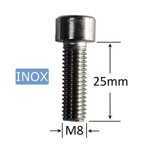 Surub Inox M8x25mm Cap Cilindric Imbus DIN 912 - 50 buc/cutie