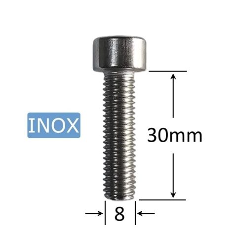 Surub Inox M8x30mm Cap Cilindric Imbus DIN 912 - 50 buc/cutie