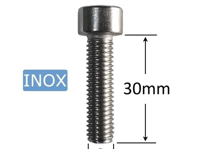 Surub Inox M8x30mm Cap Cilindric Imbus DIN 912 - 50 buc/cutie