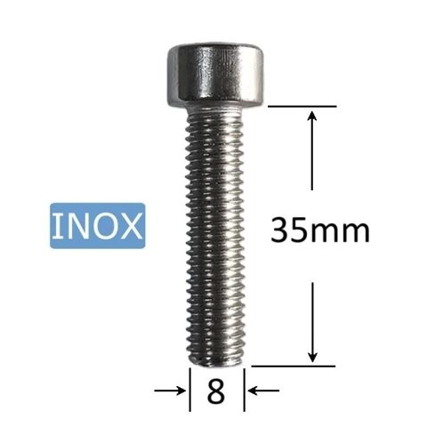 Surub Inox M8x35mm Cap Cilindric Imbus DIN 912 - 50 buc/cutie