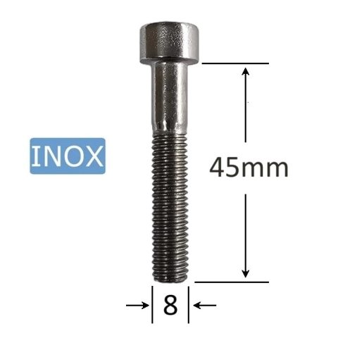 Surub Inox M8x45mm Cap Cilindric Imbus DIN 912 - 50 buc/cutie